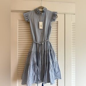 Paolita Light Blue Short Ruffle Dress